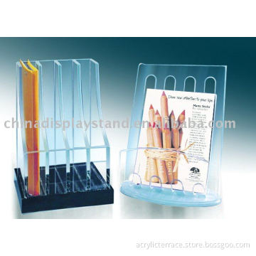 acrylic brochure/document holder with 4 compartments